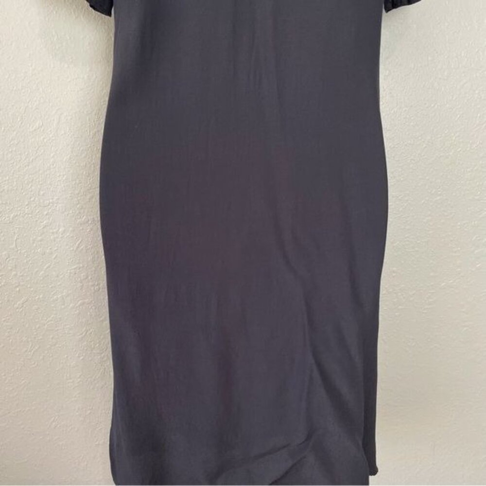 H&M dark gray short sleeve crepe dress 6 - Picture 9 of 11